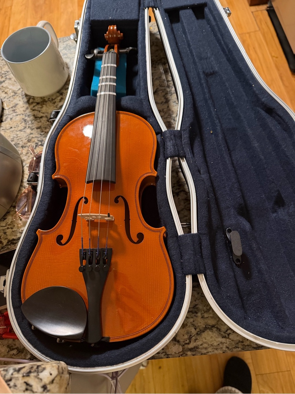 Yamaha ~Full-Size Orange Violin in Hard Case Stunning Sound